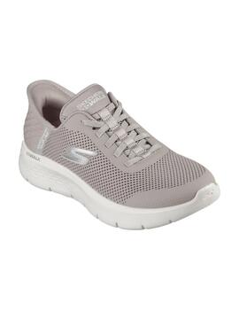 Zapatillas Skechers Slip-ins Go Walk Flex Mujer Beige