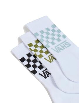 Calcetines Vans Classic Check Crew 3 Pack