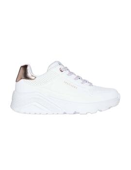 Zapatillas Skechers Uno Lite-Metallic Mode Junior Blanco