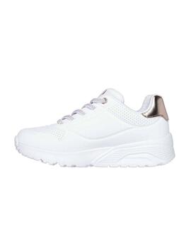 Zapatillas Skechers Uno Lite-Metallic Mode Junior Blanco