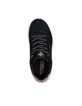 Zapatillas Skechers Uno Lite Metallic Mode Junior Negro