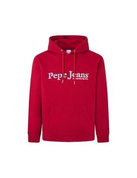 Sudadera Pepe Jeans con capucha fit regular Hombre Ruby Red