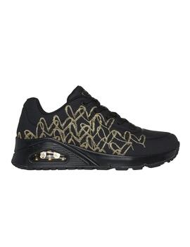 Zapatillas Skechers Golden Heart Mujer Negro