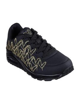 Zapatillas Skechers Golden Heart Mujer Negro