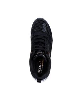 Zapatillas Skechers Uno Wedge Mujer Negro