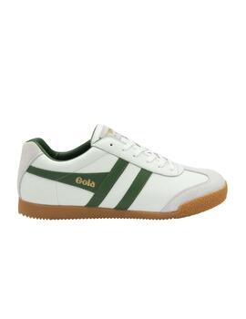 Zapatillas Gola Harrier Leather Hombre Blanco/Verde