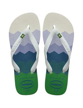 Chanclas Havaianas Brasil Fresh White Hombre Azul