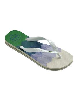 Chanclas Havaianas Brasil Fresh White Hombre Azul