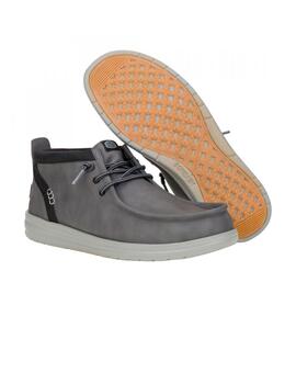 Botín Hey Dude Wally Mid Gripr Classic Hombre Gris