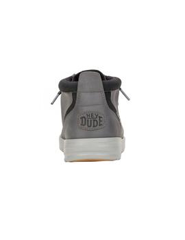 Botín Hey Dude Wally Mid Gripr Classic Hombre Gris