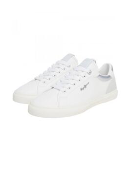 Zapatillas Pepe Jeans Kenton Court Silver Mujer Blanco