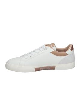 Zapatillas Pepe Jeans Kenton Court Golden Mujer Blanco