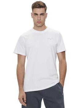 Camiseta Tommy Tjm Slim Linear Chest Hombre Blanca