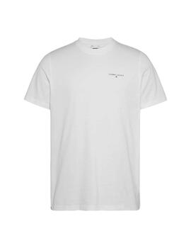 Camiseta Tommy Tjm Slim Linear Chest Hombre Blanca