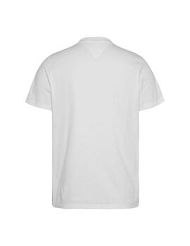 Camiseta Tommy Tjm Slim Linear Chest Hombre Blanca