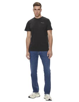 Camiseta Tommy Tjm Slim Linear Chest Hombre Negra