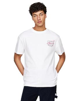 Camiseta Tommy Tjm Regular Spray Hombre Blanca