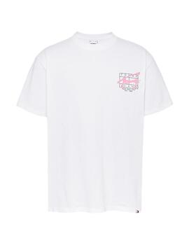 Camiseta Tommy Tjm Regular Spray Hombre Blanca