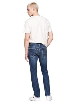 Pantalón Tommy Scanton Slim Hombre Azul