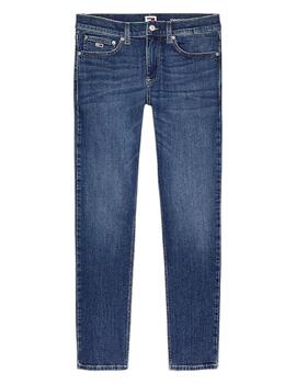 Pantalón Tommy Scanton Slim Hombre Azul