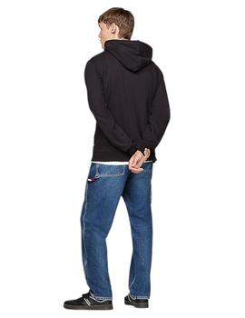 Sudadera Tommy Tjm Reg Spray Hombre Negro