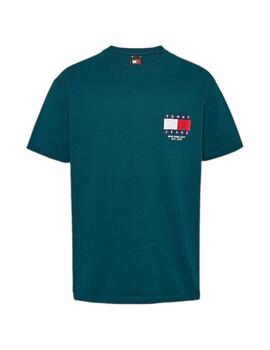 Camiseta Tjm Regular Sig Flag Hombre Verde