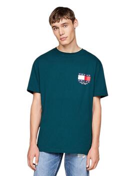 Camiseta Tjm Regular Sig Flag Hombre Verde