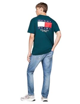 Camiseta Tjm Regular Sig Flag Hombre Verde