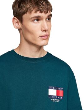 Camiseta Tjm Regular Sig Flag Hombre Verde