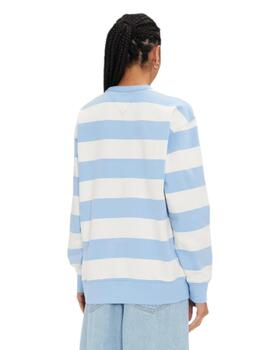 Sudadera Tommy Tjm Stripe Mujer Azul