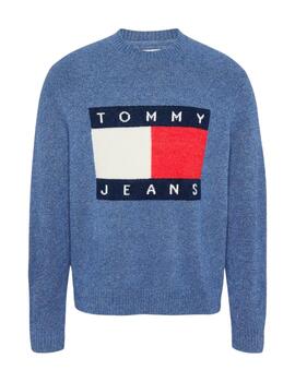  Jersey Tommy Melange Flag Hombre Azul