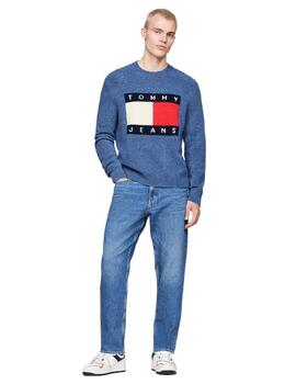  Jersey Tommy Melange Flag Hombre Azul