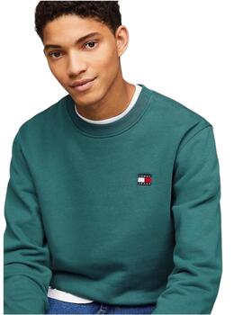 Sudadera Tommy Tjm Teg Badge Hombre Verde