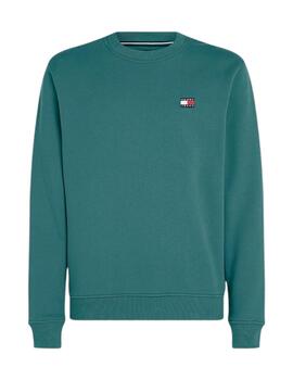 Sudadera Tommy Tjm Teg Badge Hombre Verde