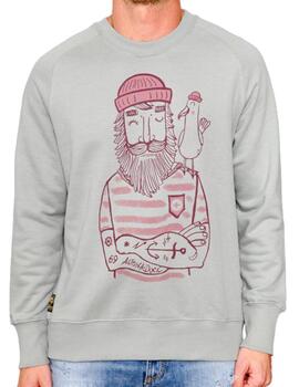 Sudadera Sin Capucha Altonadock Marinero Gris