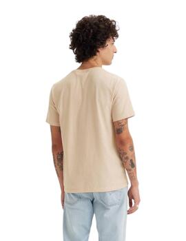 Camiseta Levis Original  Hombre Beige