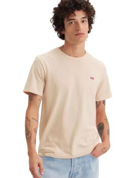 Camiseta Levis Original  Hombre Beige