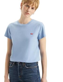 Camiseta Levis Logo Pequeño Mujer Azul