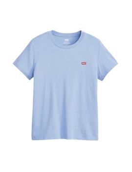 Camiseta Levis Logo Pequeño Mujer Azul