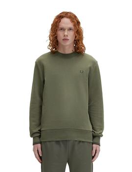 Sudadera Fred Perry Cuello Redondo Hombre Verde