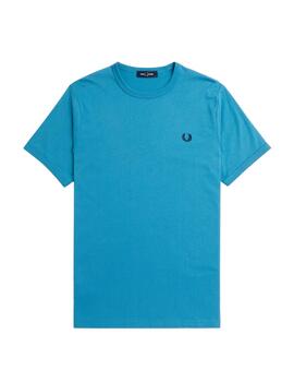 Camiseta Fred Perry Ringer Hombre Azul