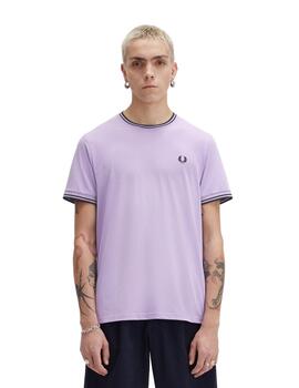 Camiseta Fred Perry Twin Tipped Hombre Ultravioleta