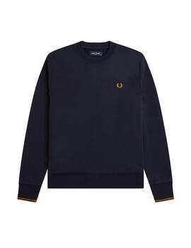 Sudadera Fred Perry Cuello Redondo Hombre Navy