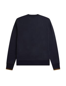 Sudadera Fred Perry Cuello Redondo Hombre Navy