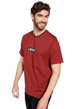 Camiseta Levis Relaxed Fit Hombre Granate