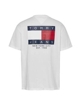 Camiseta Tommy Regular Sig Flag Hombre Blanco