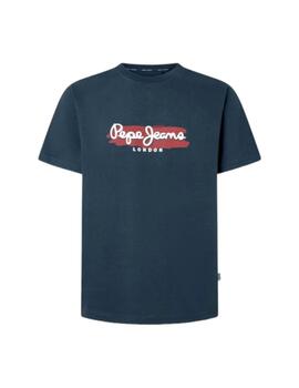 Camiseta Pepe Jeans Fit Regular Hombre Azul