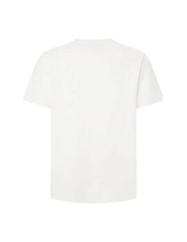 Camiseta Pepe Jeans Fit Regular Hombre Blanco