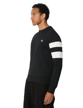 Sudadera Fred Perry Tipped Hombre Negro