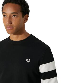 Sudadera Fred Perry Tipped Hombre Negro